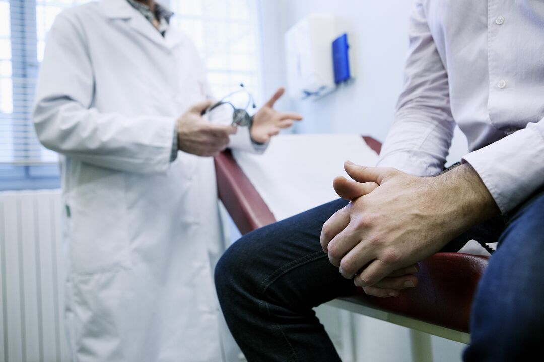 cita con el médico para la prevención de la prostatitis